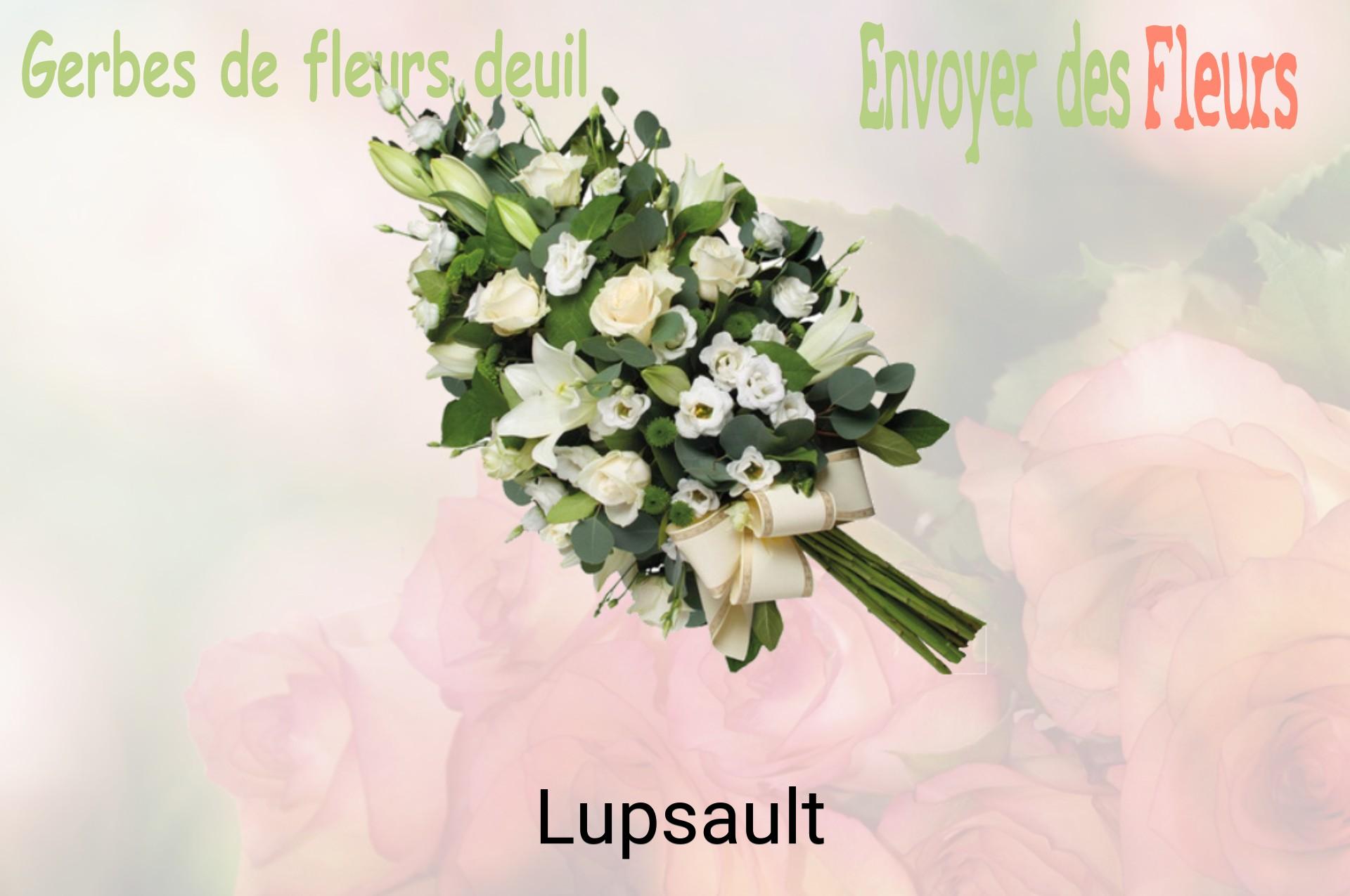 Gerbe de fleurs de deuil livrée à Lupsault